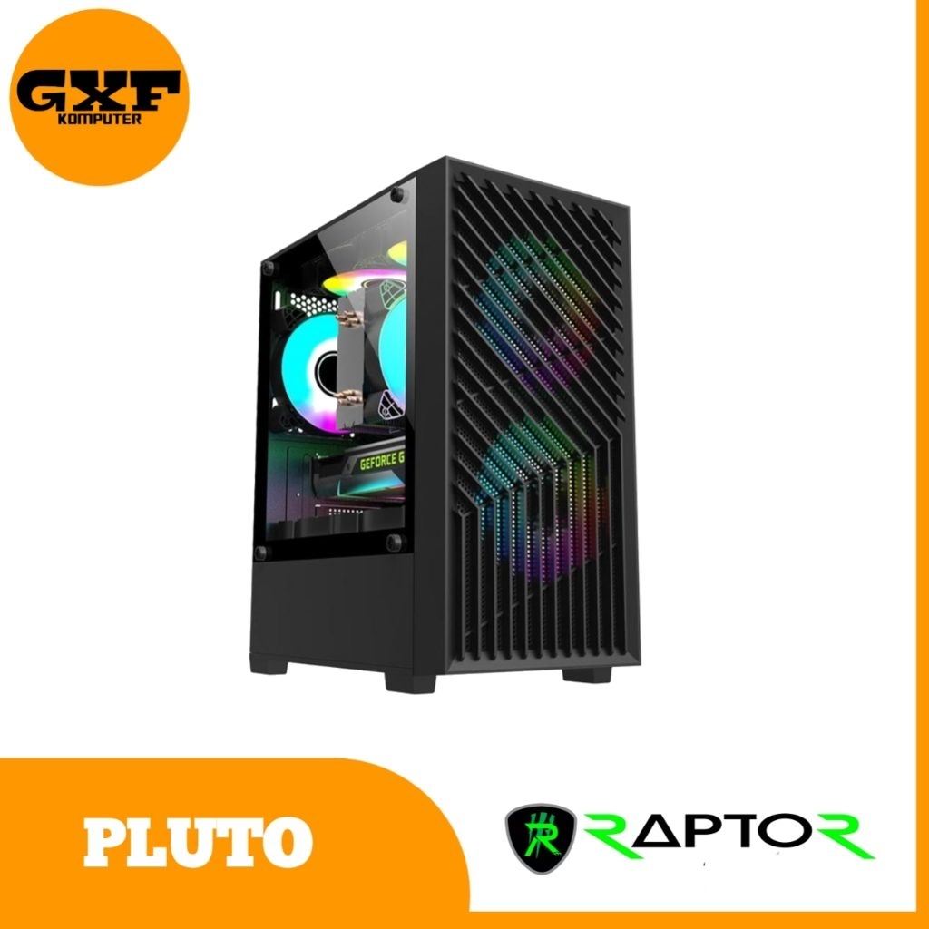 Jual RAPTOR PC CASE M-ATX PLUTO | INCLUDE 2 FAN RGB | Shopee Indonesia