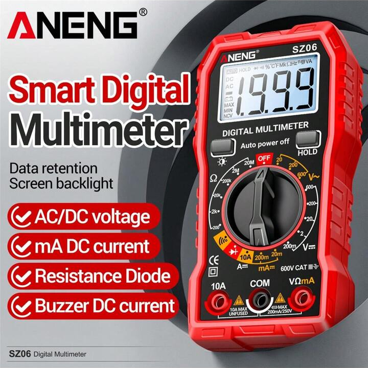 Jual Multimeter Digital Avometer AC DC Voltage Current Tester Dengan ...