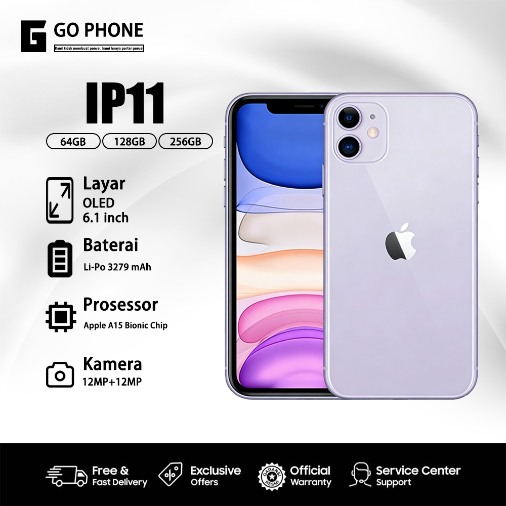 Jual IP 11 64GB/128GB/256GB Bekas Fullset 100% Original Versi Global ...