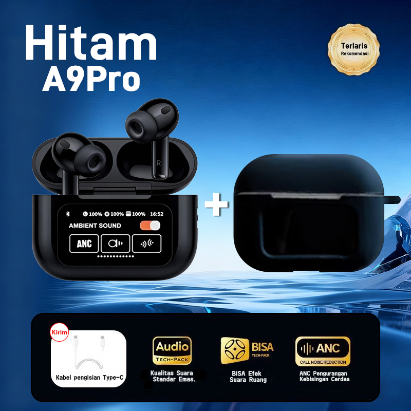 Jual [COD] Yincoree A9 Pro TWS Earphone Bluetooth with LCD Display ANC ...