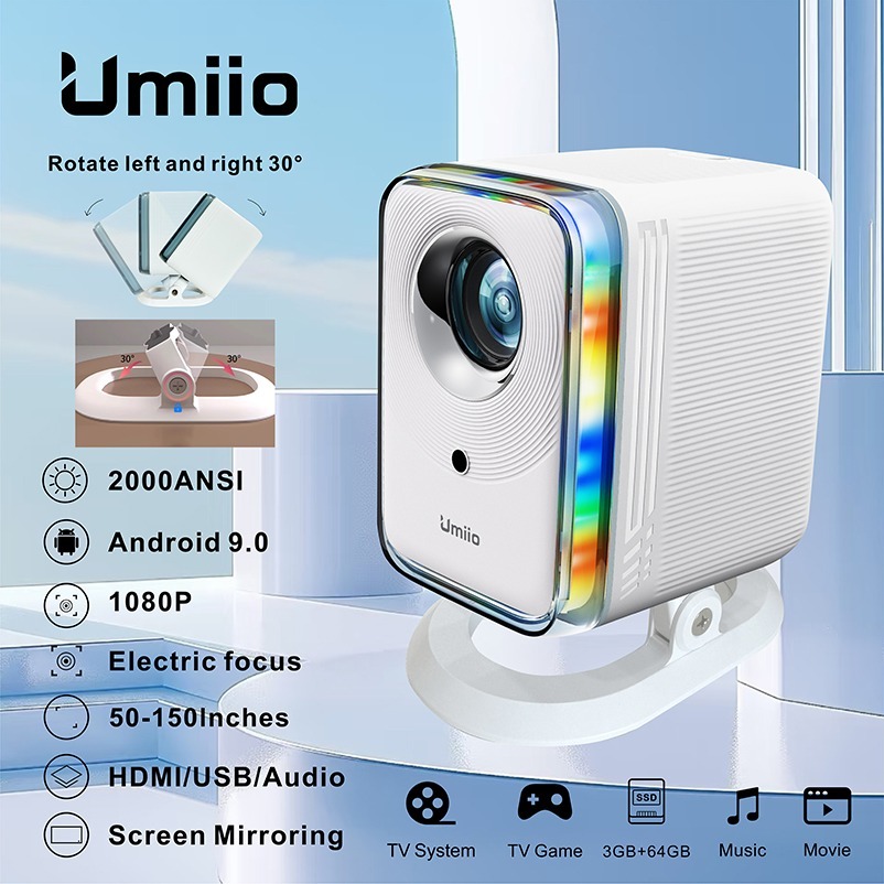 Jual UMIIO U20 Mini Projector Android TV Proyektor Portable WiFi ...