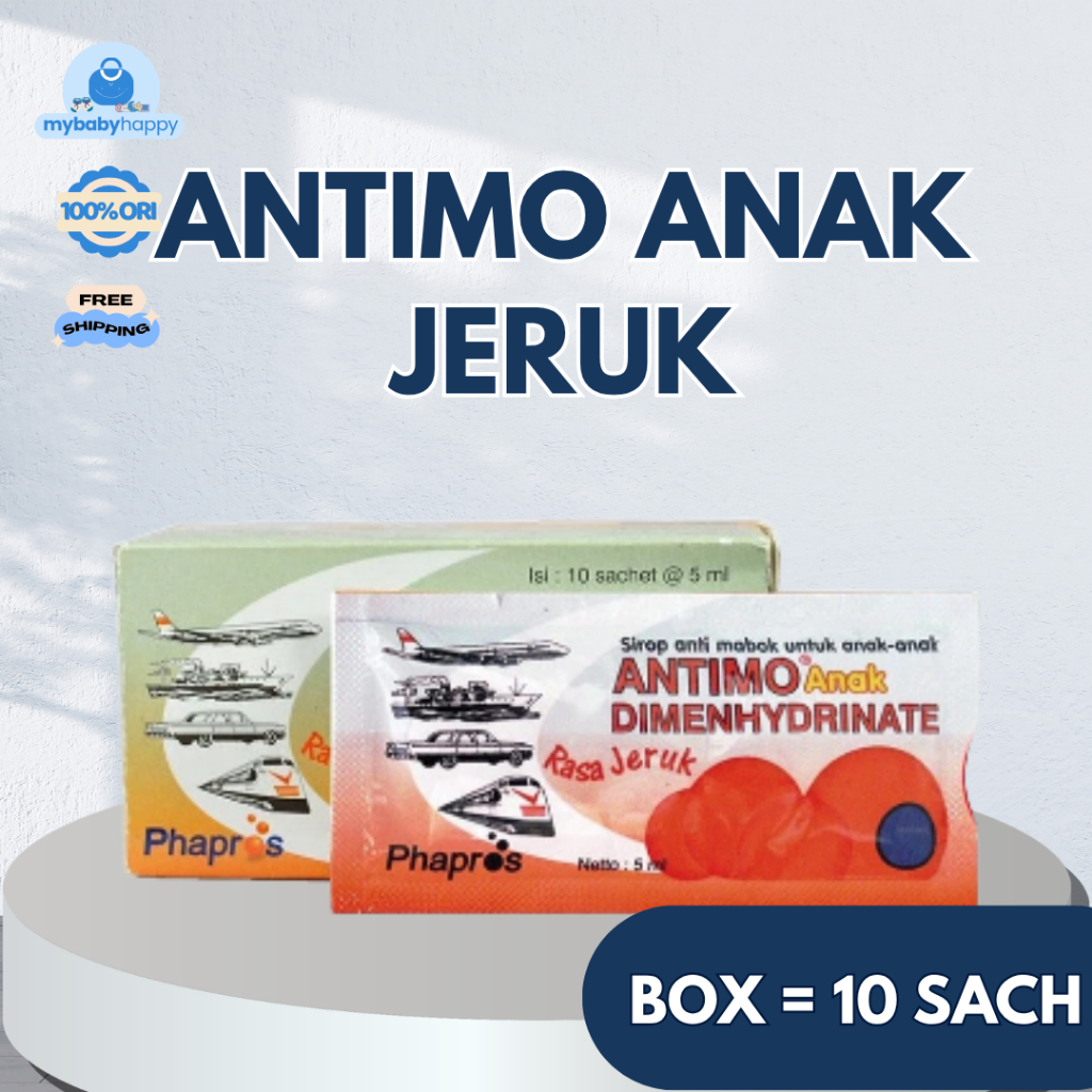 Jual ANTIMO Anak Strawberry / Jeruk BOX isi 10 Sachet @5ml - Sirup Anak ...