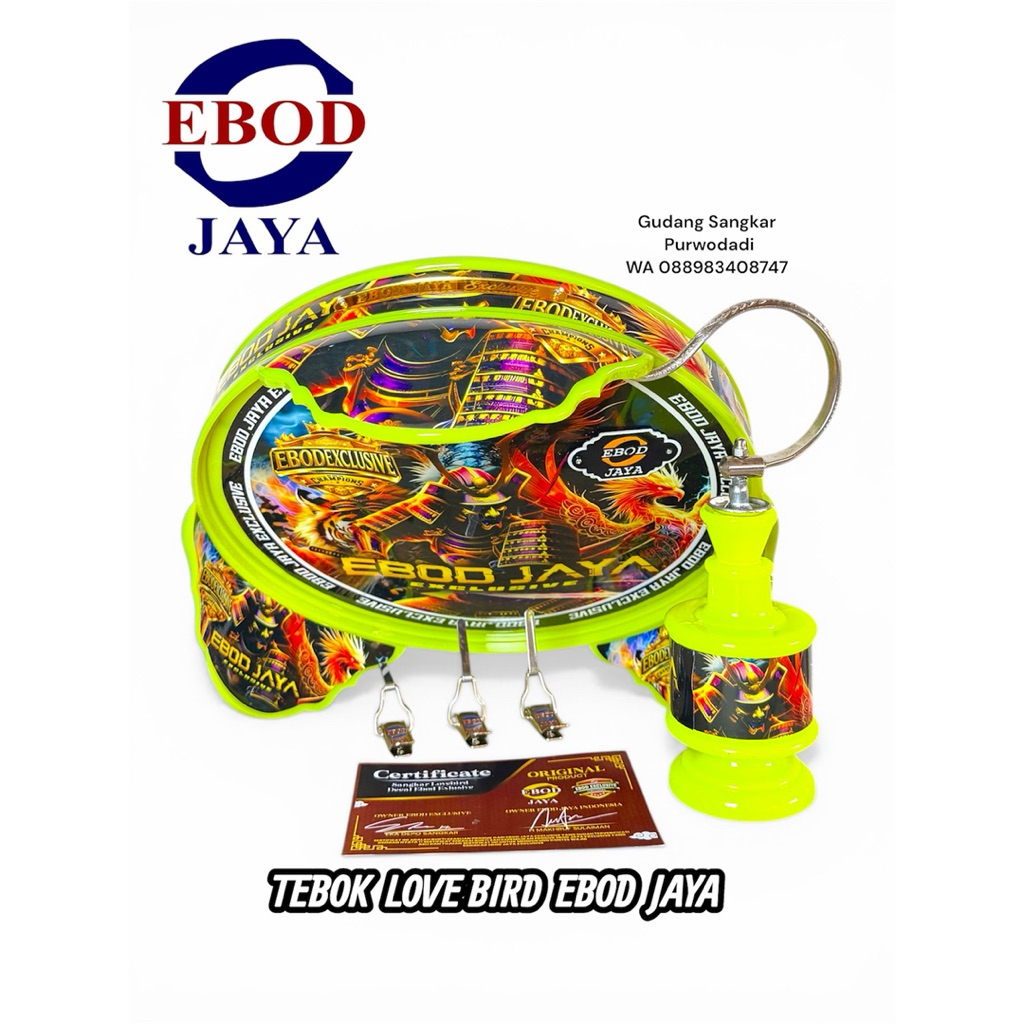 Jual TEBOK LOVEBIRD PVC EBOD JAYA Original bersertifikat resmi ( FREE ...
