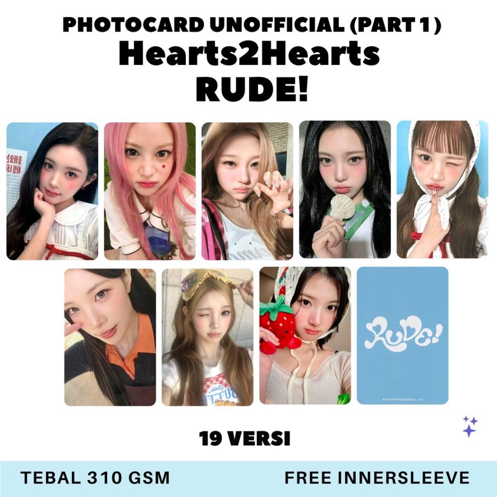 Jual Hearts2hearts Photocard Unofficial RUDE Focus H2H Photocard 2