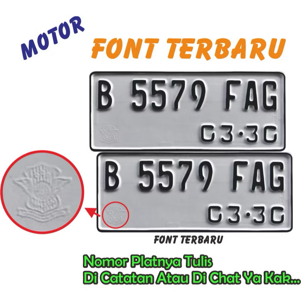 Jual Plat momor standart motor harga 2 pcs / sepasang | Shopee Indonesia
