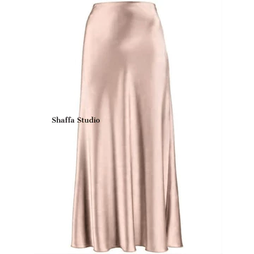 Rok Satin Silk Premium Bahan Lembut Nyaman Dipakai Pinggang Karet Rok Size S XXXL