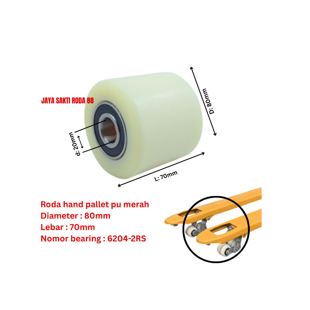 Jual Roda hand pallet/hand lift nilon taiwan (semua ukuran) | Shopee ...