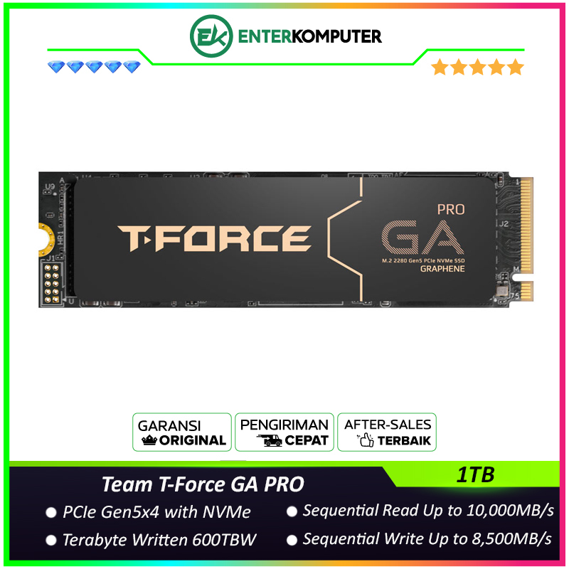 Jual Team T-Force GA PRO 1TB M.2 PCIe Gen5.0 x4 - TM8FFJ001T0C129