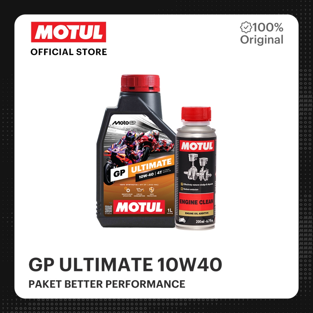 Jual MOTUL GP ULTIMATE 10W40 (PAKET BETTER PERFORMANCE) II | Shopee ...