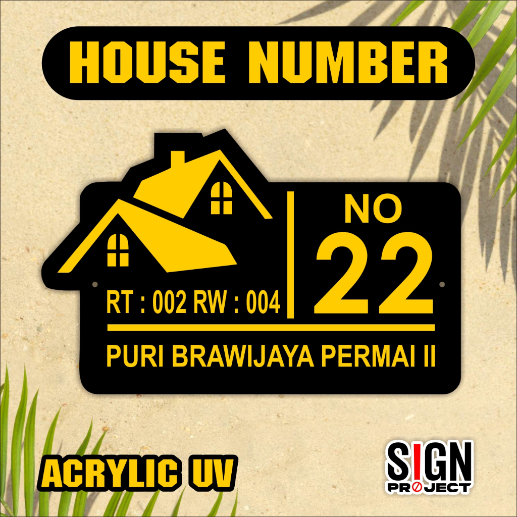 Jual CUSTOM NOMOR RUMAH AKRILIK / ACRYLIC / PAPAN NOMER RUMAH MINIMALIS ...