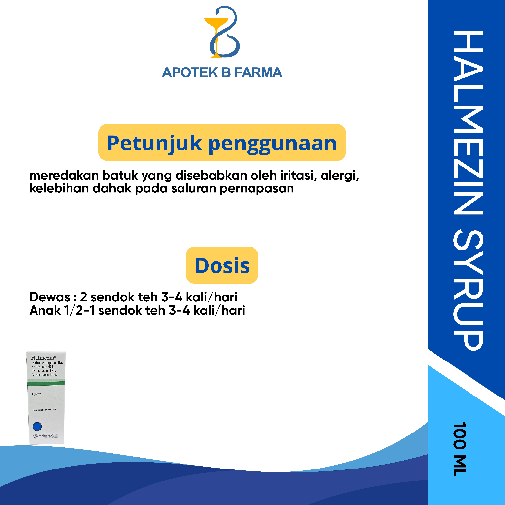 Jual Halmezin Sirup 100mL | Obat Batuk | Meredakan Bersin-bersin, Gatal ...