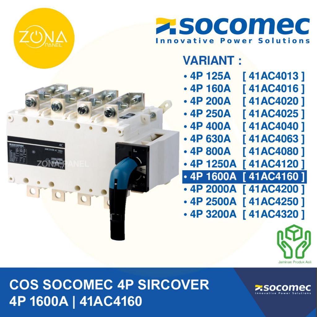 Jual COS CHANGE OVER SWITCH SOCOMEC SIRCOVER 4P 1600A 41AC4160 | Shopee ...