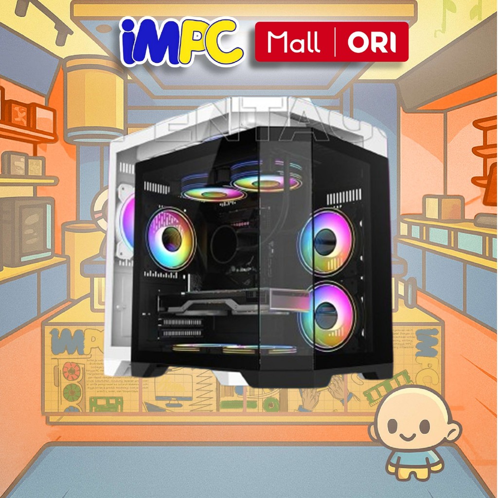 Jual PC Case M-ATX Mini-ITX Nemesis RUNE FC8 NYK FREE 3 FAN CASE ...