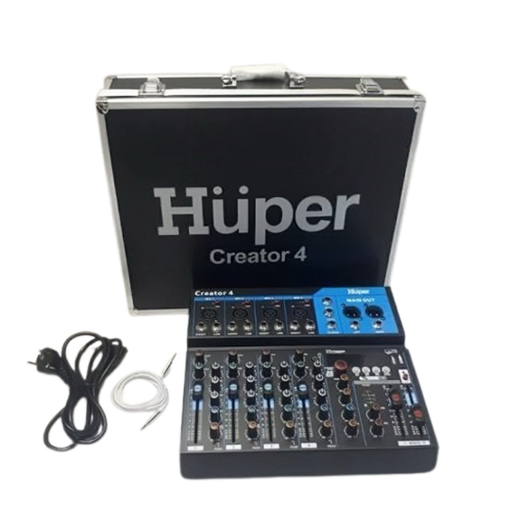 Jual Mixer Audio Huper Creator 4 4 Channel Bluetooth USB Soundcard DSP ...