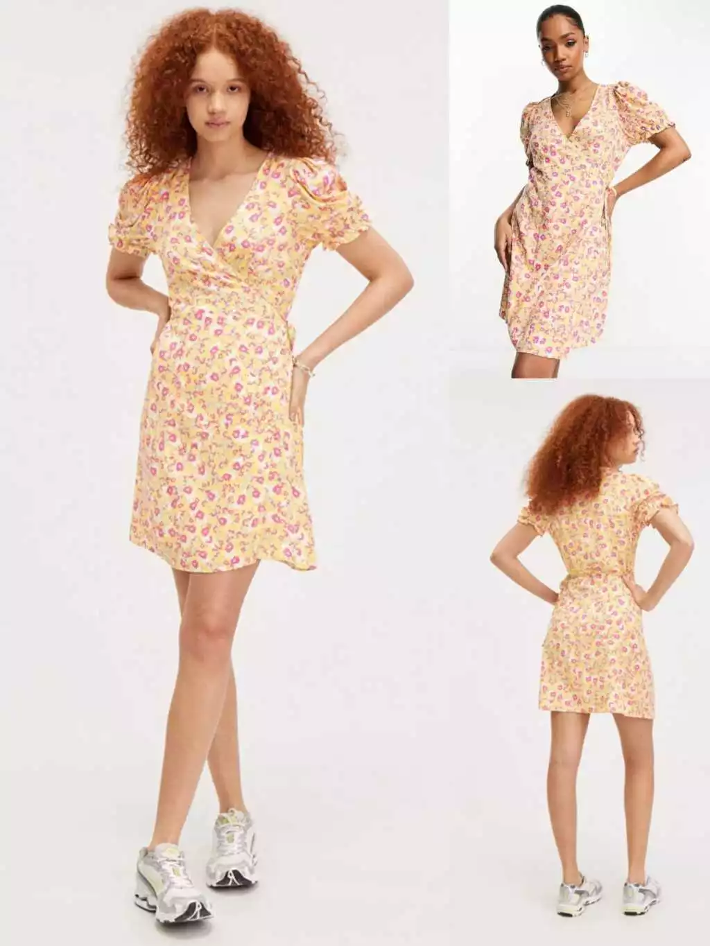 Mini Dress MNKI Floral Wrap - Dress Bunga - 2221