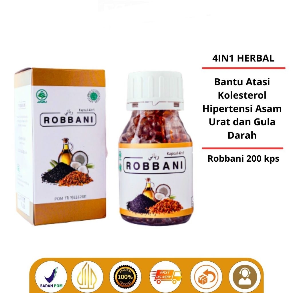 Jual Kapsul Robbani Ecer 30 Kapsul Atasi Kolestrol, Hipertensi, Nyeri ...