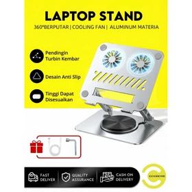 COOBOWE Stand Holder Laptop Stand Aluminium 360° Rotatable Foldable Penyangga Laptop Portable
