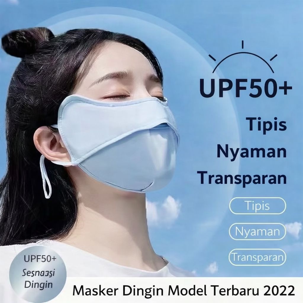 Jual CAHAYA Masker Wajah Anti Uv Pelindung Matahari UPF50+ Masker ...