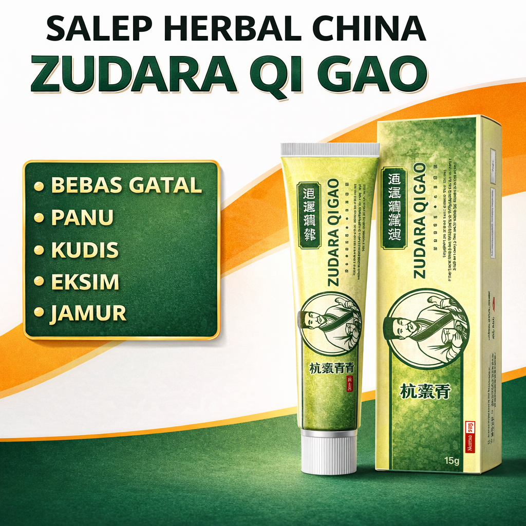 Zudara Qi Gao Salep Gatal Cina Ampuh Atasi Jamur Kulit Kurap Kudis Panu & Kaki Rayapan