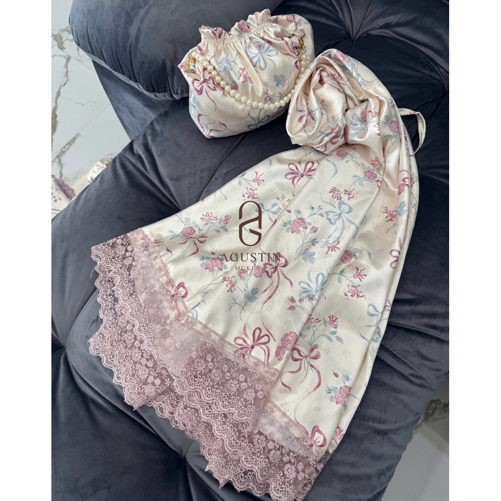 Agustin~ Mukena Ameera coqutte pita armany silk 2in1 / mukena dewasa terbaru