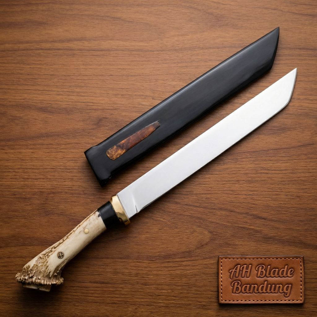 Jual AH blade Pisau Sembelih Qurban Baja Bohler K110 Handle Tanduk Rusa ...