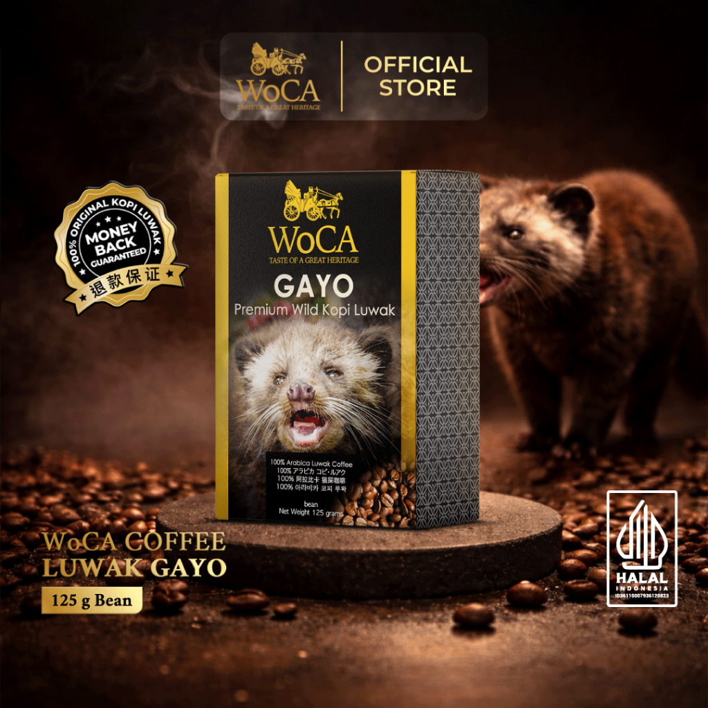 Jual WoCA Kopi Luwak Gayo 125 gram Bean | Shopee Indonesia