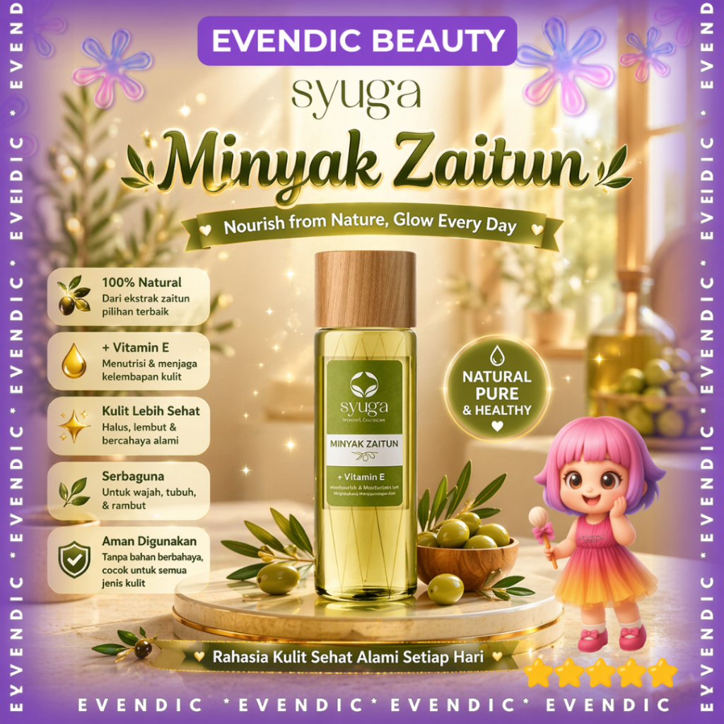 Jual Syuga Minyak Zaitun 150 ML -Minyak Urut - Pelembap Kulit | Evendic ...