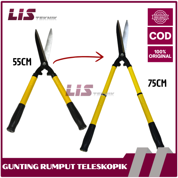 Jual Gunting Rumput Ranting Dahan Tajam Model Tarik 55cm-75cm | Shopee ...