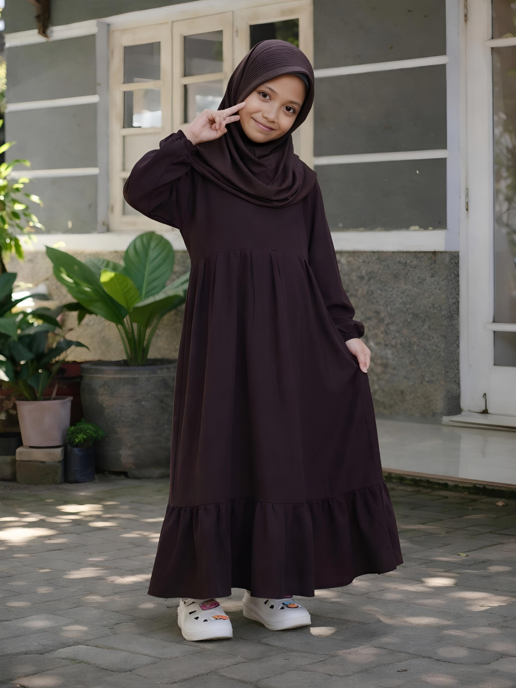 Gamis Anak Polos Muslim Anak & Umur 4
