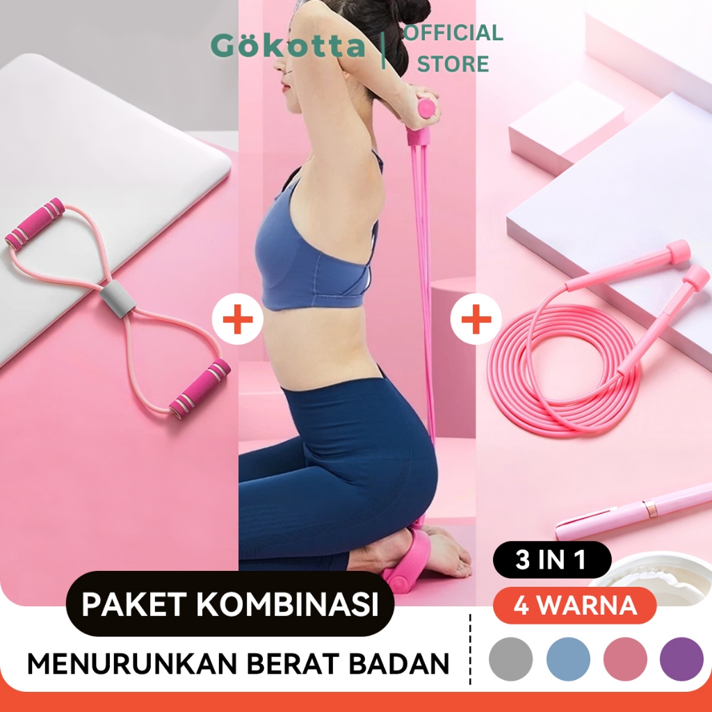 Jual GOKOTTA Paket Kombinasi 3in1 Fitness Set – Tali Skipping ...