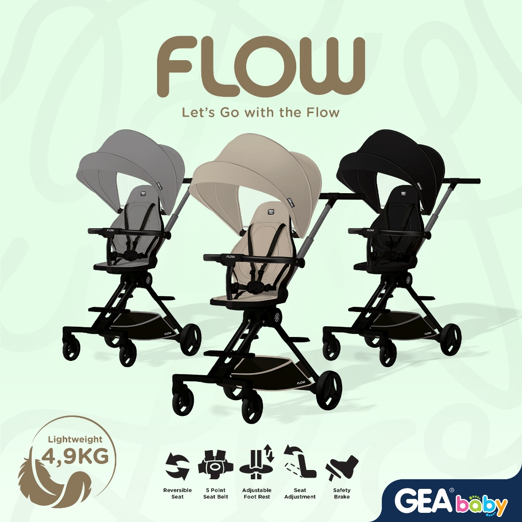 Jual GEA Baby Rider Flow Foldable Stroller | Shopee Indonesia