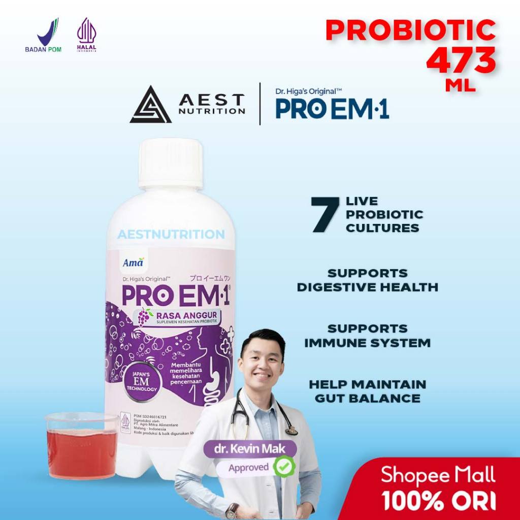 Jual PRO EM1 473 ml - Suplemen Probiotik Cair Imun Maag Gerd GTM ...