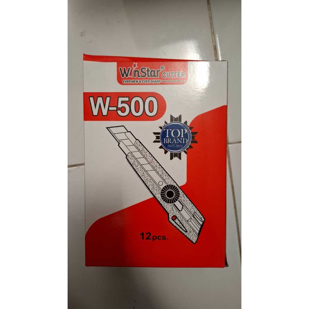 Jual CUTTER BESAR W-500 ISI [12PCS]/Cutter Jumbo model L-500 Pisau ...