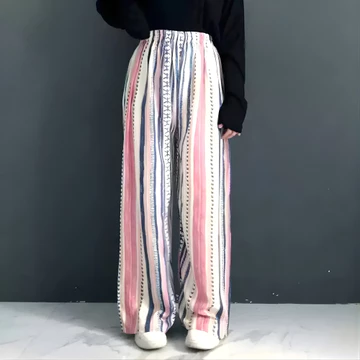 Celana Kulot Wanita Hommy Motif Rayon Viscos Adem Jatuh Muat BB 30–80kg (M–XXL) Nyaman Dipakai