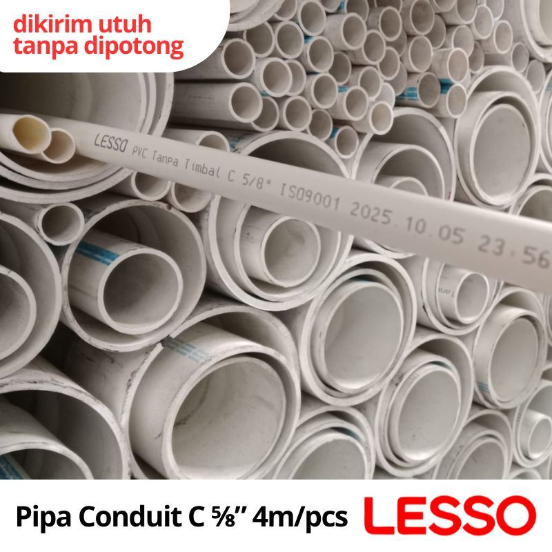 Jual LESSO Pipa conduit Lesso 5/8 dn17mm panjang 4m PVC HIGH IMPACT ...