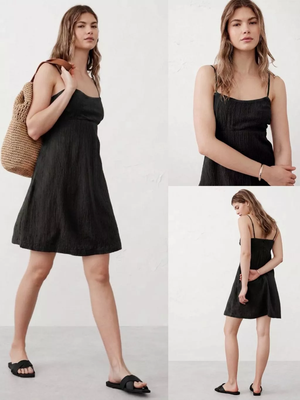 Dress Mini Wanita BR Strappy Slip Mini Dress - 2249