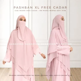 Hanasyari PASHBAN XL (Pashmina Bandana) FREE Cadar Cerutty Babydoll Premium 2 Layer 190x90