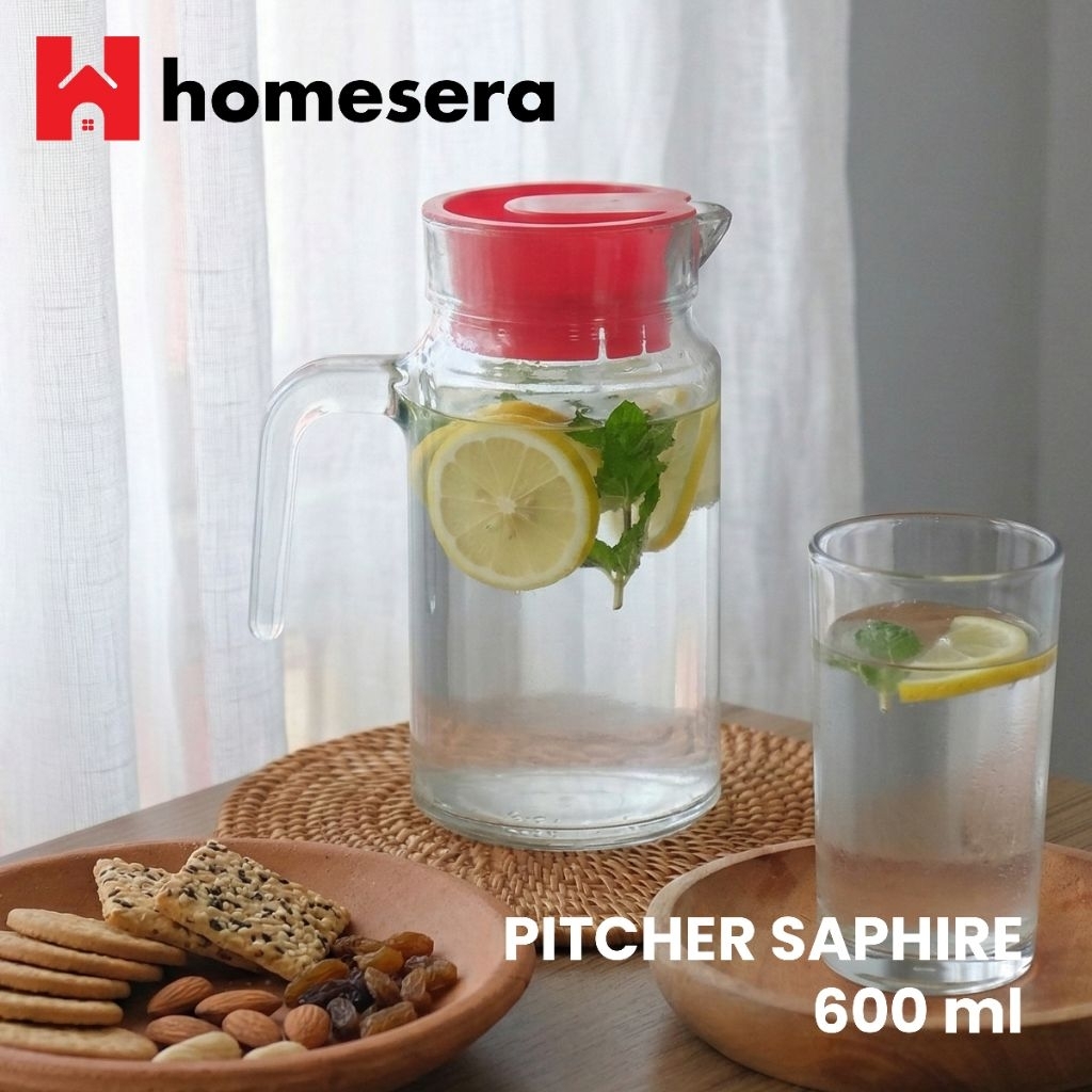 Jual TEKO WATER JUG KACA | JUG KACA DENGAN TUTUP| PITCHER KACA VIOLA ...