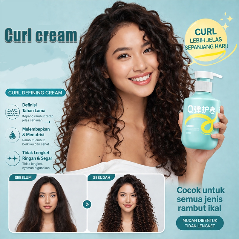 Jual Curl Cream Krim Rambut Keriting Alami | Untuk Rambut Ikal ...
