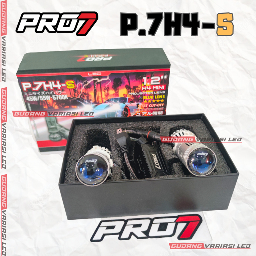 Jual PRO7 LAMPU MINI PROJECTOR BILED LED H4 P7H4R P.7H4-R P7H4S P.7H4-S ...