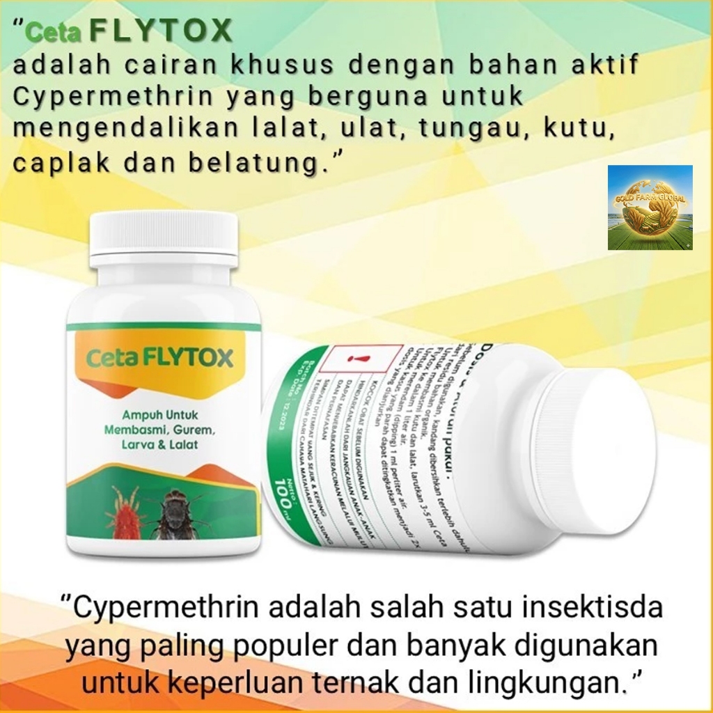 Jual CETA FLYTOX 100ML Insektisida Lalat Kandang Ayam Sapi Ampuh ...