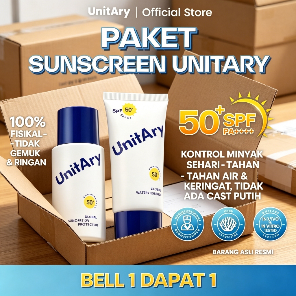 Jual High Quality Sunscreen Powder Pact UV Protection Non Comedogenic ...