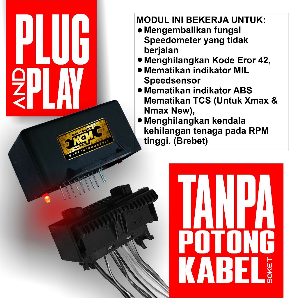 Jual PLUG AND PLAY, MODUL ABS DOWN GRADE TO NON-ABS NMAX, XMAX, R25 ...