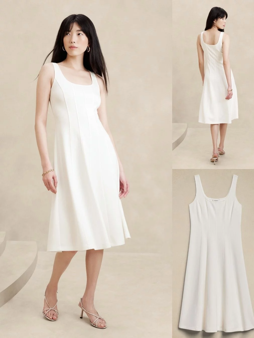 Dress Midi Wanita BR Scuba Square-Neck Midi Dress - 2294