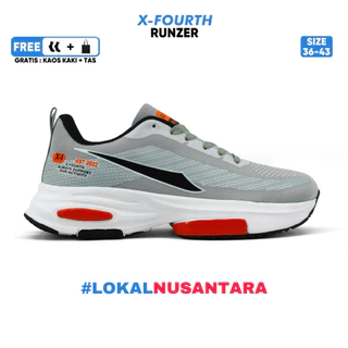 Sepatu X-Fourth Runzer Storm Ember - Sepatu Sekolah Sneakers Kerja Casual Dan Olaharga Pria Wanita Original Sneakers