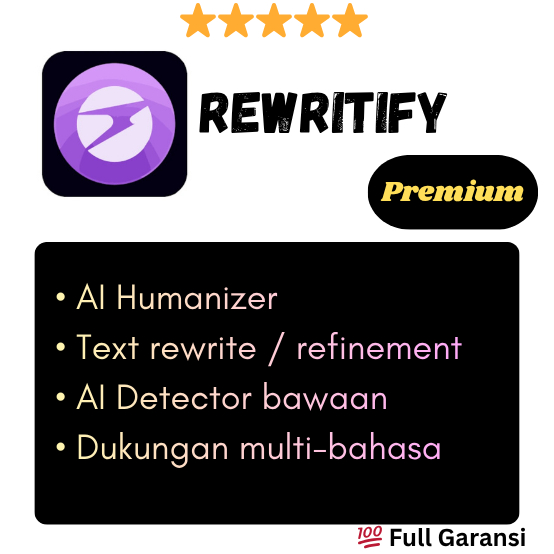 Jual Rewritify Unlimited • AI Humanizer • Text rewrite / refinement ...