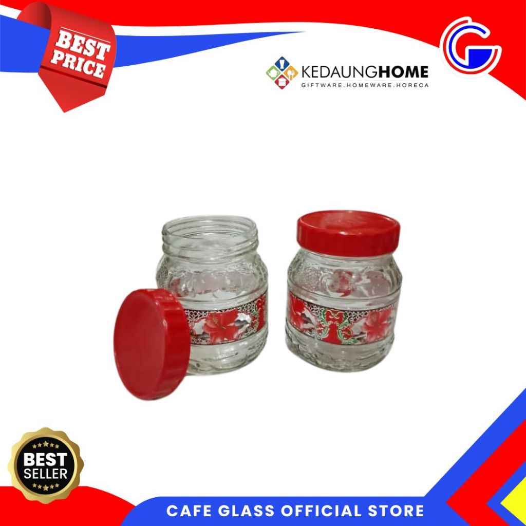 Toples Kaca-Toples Tutup Plastik Warna-CF-02/DBT TOPLES-Toples Motif