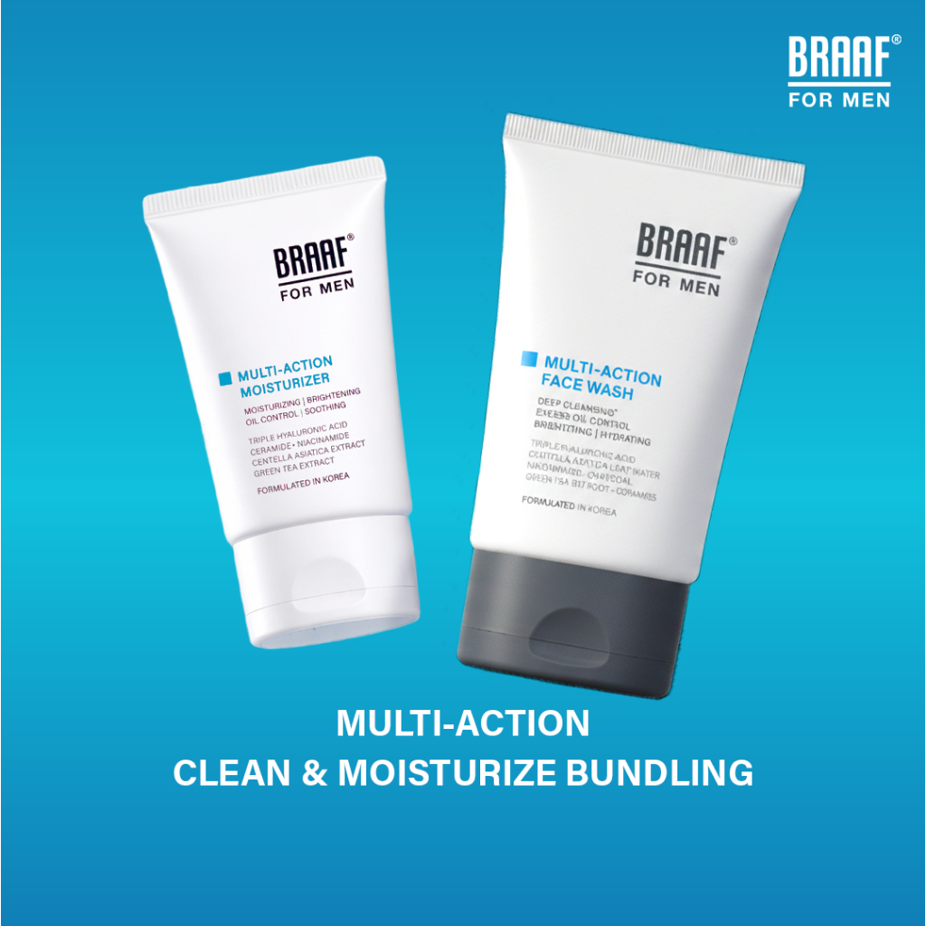Jual BRAAF For Men Multi-Action Face Wash 100g & Braaf Multi-Action ...