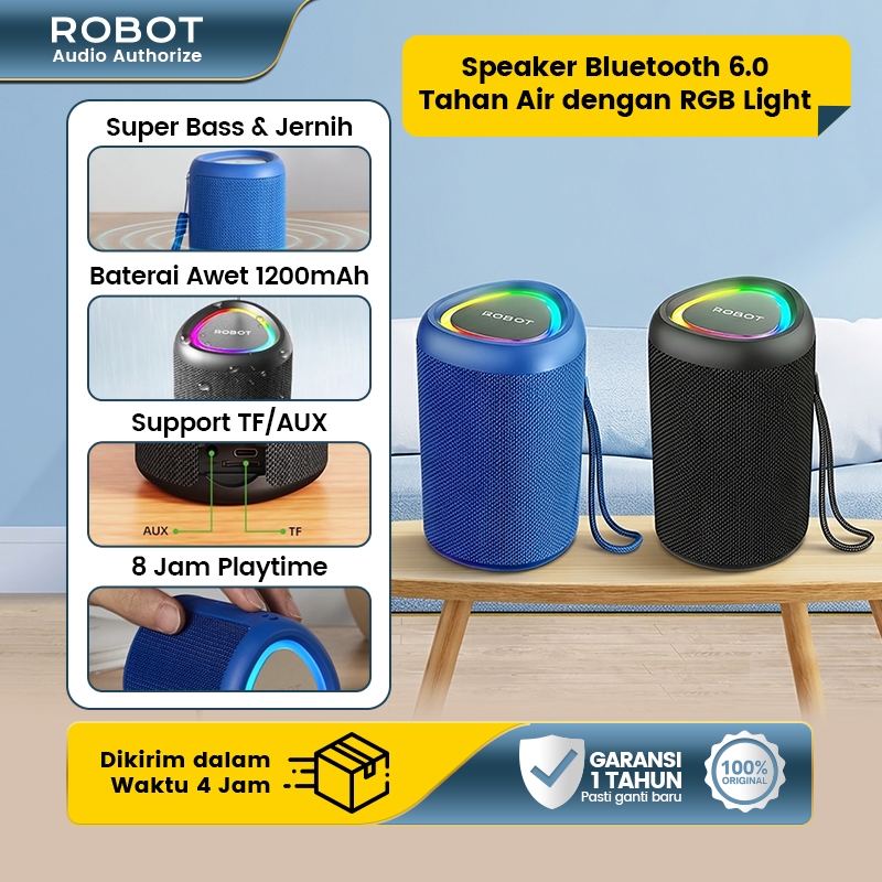 Jual ROBOT Mini Speaker Bluetooth Portabel Ultra Bass Kuat Jernih ...
