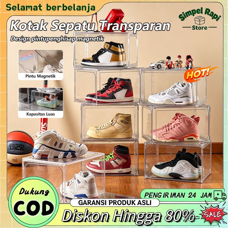 Jual Simpel Rapi Store Kotak Sepatu Akrilik Stackable Storage ...